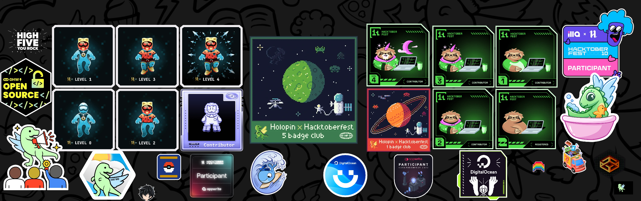Holopin badge board for @omarov
